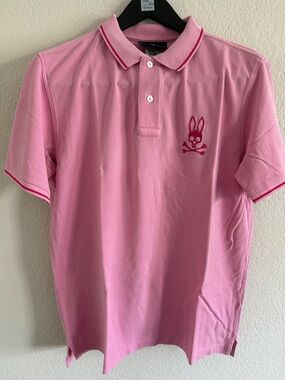 Pink Psycho Bunny Polo Shirt Size 6/Large - Men